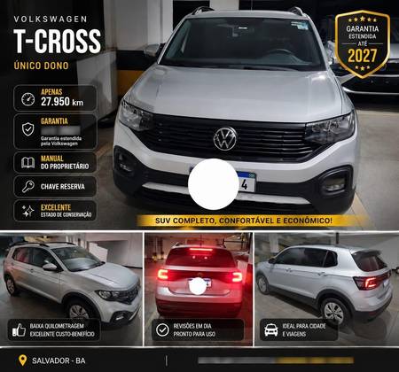 VOLKSWAGEN T-CROSS 1.0 200 TSI TOTAL FLEX SENSE AUTOMÁTICO